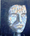 Blauer Männerkopf