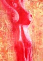 Weiblischer Akt, rot
